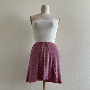handmade pink embellished sparkle mini skirt
